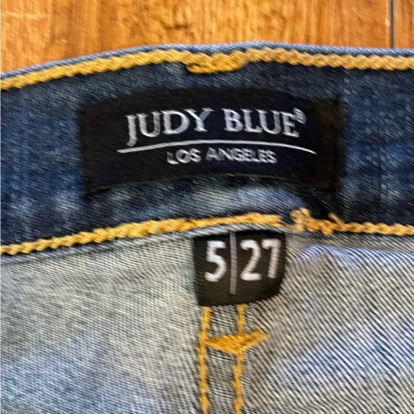 JUDY BLUE Women’s Blue Distressed Skinny Fit Ankle Jean Pant Size 5 27 - Picture 8 of 15